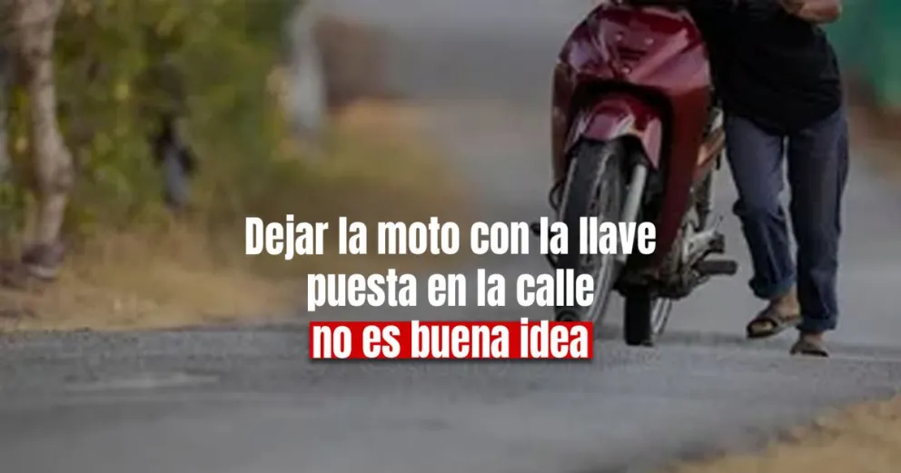 Dejó la moto con las llaves puestas y se la robaron 