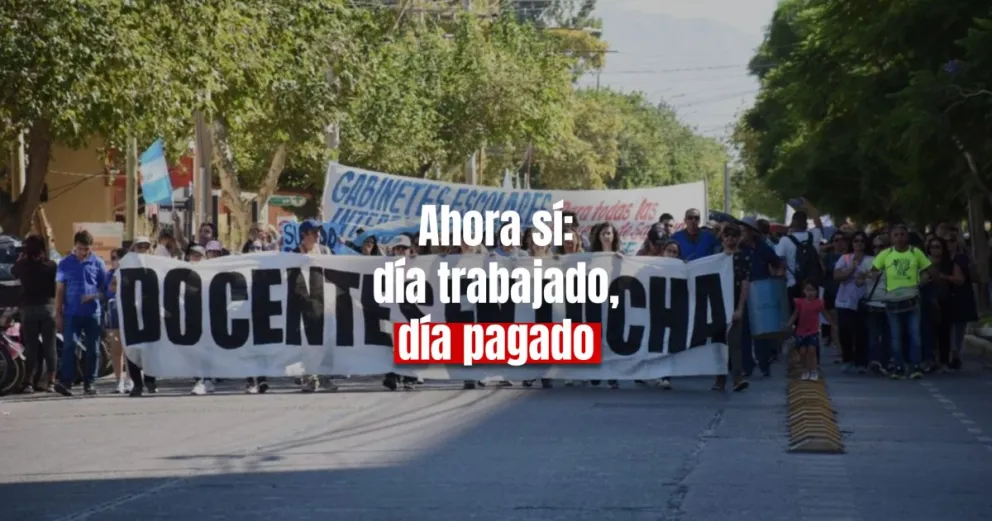 Hacienda descontará los días de paro a los docentes que faltaron 