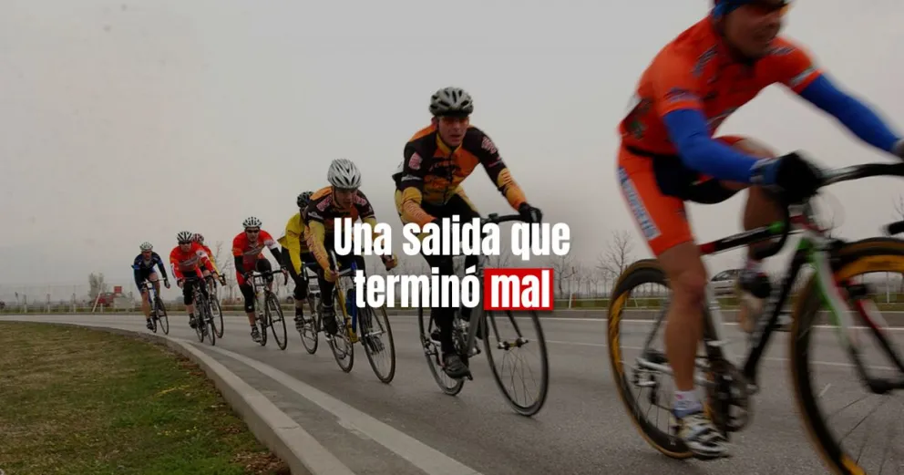 Un ciclista chocó la bici de su compañero y terminó en el hospital 