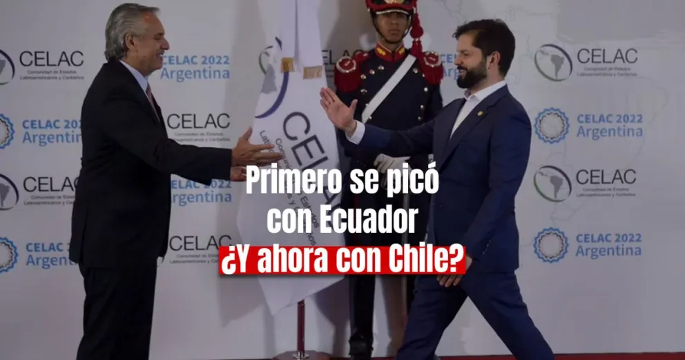 El gobierno del presidente de Chile calificó de impertinente a Alberto Fernández