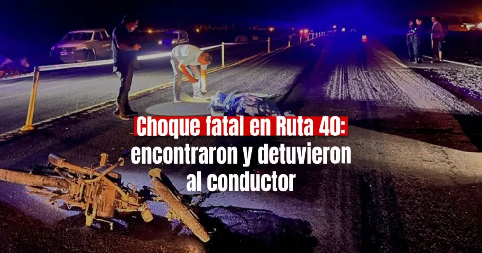 Detuvieron al conductor que chocó y mató a un joven motociclista en Ruta 40 