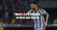 Con tres goles de Messi, Argentina se fue al descanso ganando 5 a 0