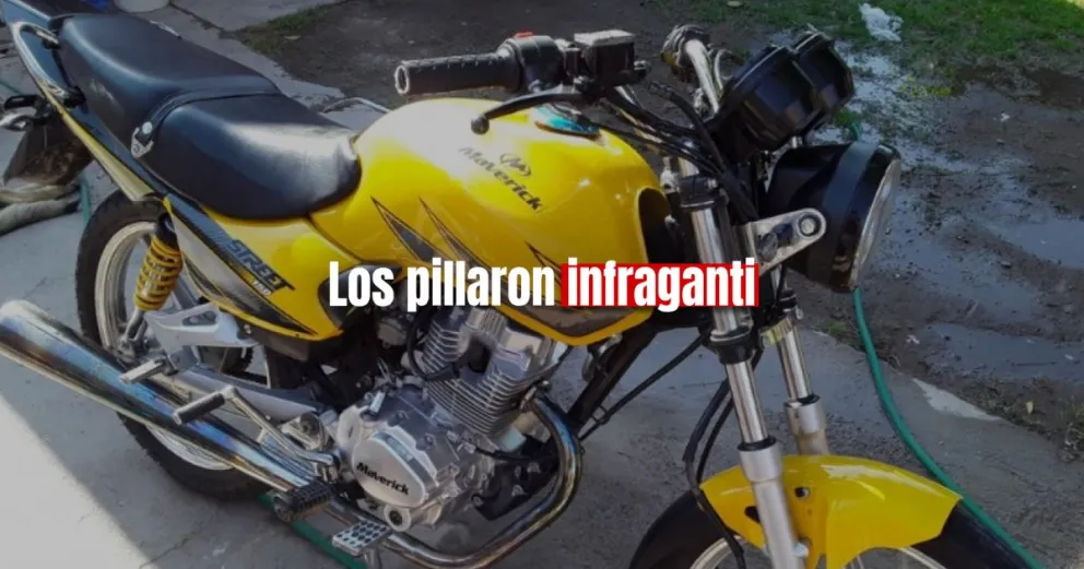 Un ladrón fue detenido por robarse una moto 