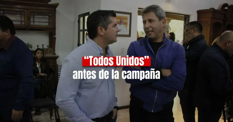 Uñac y Orrego juntos en un retiro espiritual organizado por la Iglesia