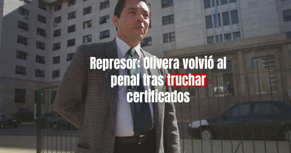 Jorge Olivera volvió al penal luego de falsificar un permiso médico para salir 