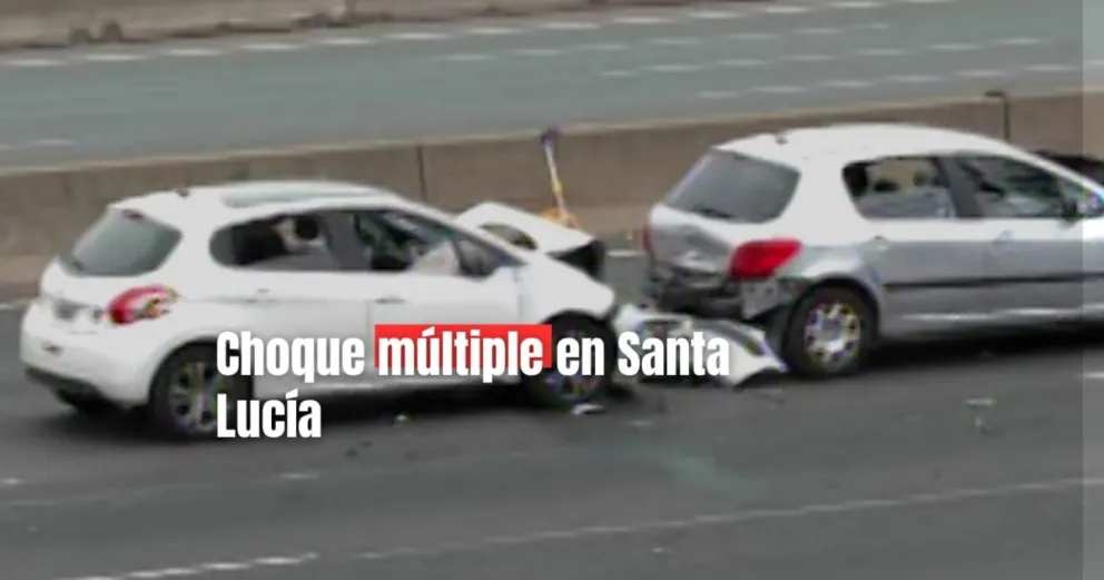Una mujer ocasionó un múltiple choque en el Departamento Santa Lucia
