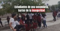 Chimbas: estudiantes se manifestaron por la inseguridad