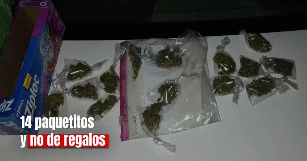 La policía secuestró 14 envoltorios de drogas en Capital