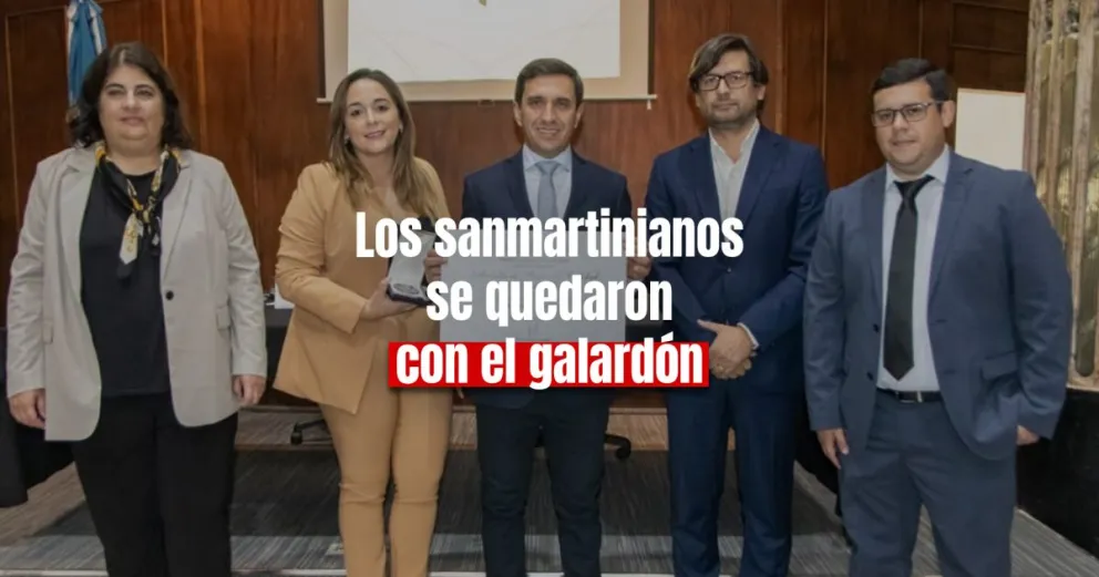 San Martín recibió un premio por la gestión municipal