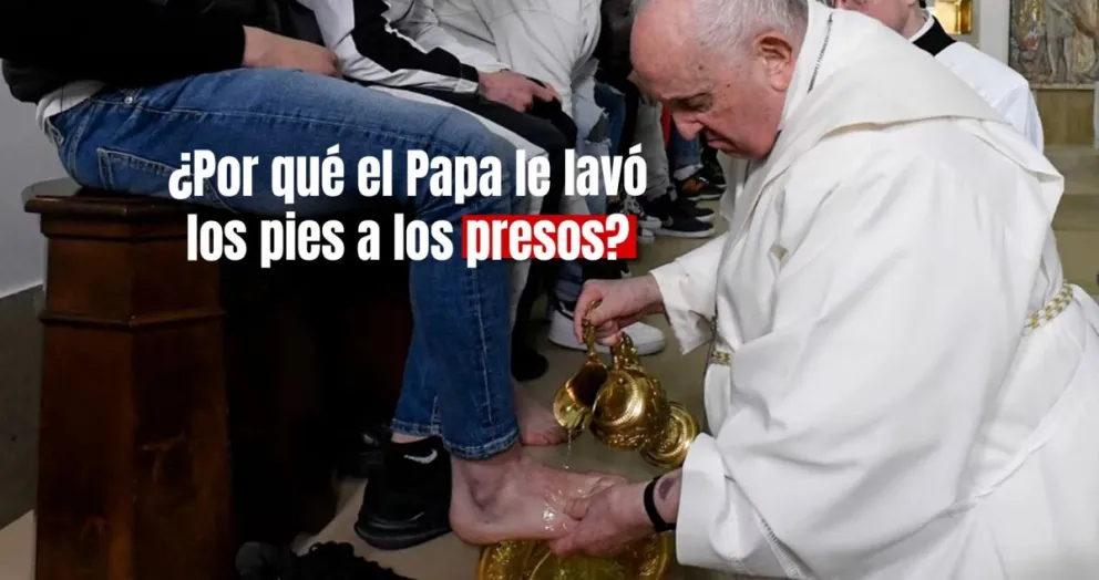 El Papa Francisco lavó los pies de 12 presos
