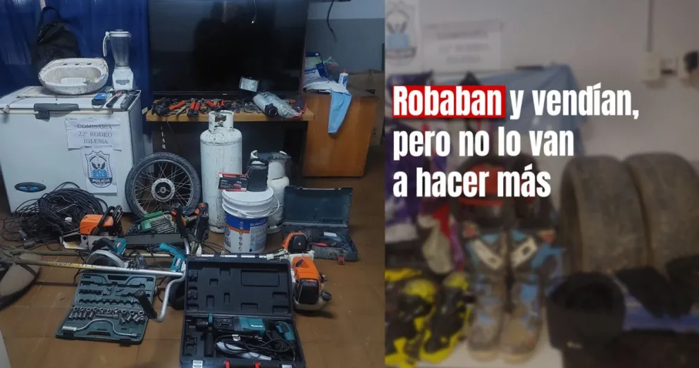 Iglesia: cayó una banda delictiva que vendía elementos robados