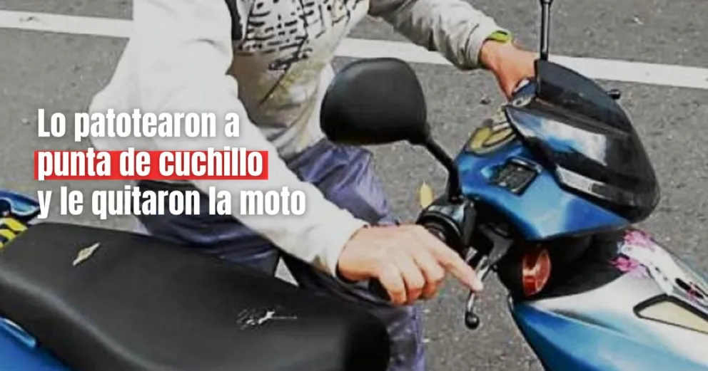 Lo agarraron entre cinco y le robaron la moto 