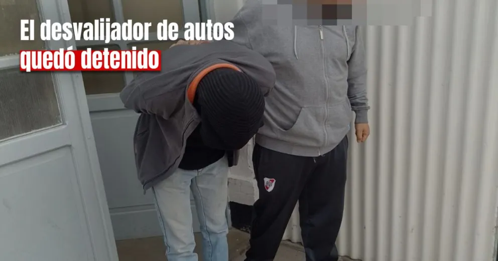 Saqueaba autos estacionados y quedó detenido