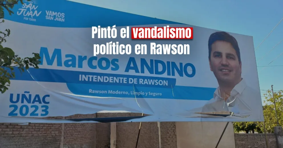 Denuncian "vandalismo político" con los carteles de Marcos Andino 