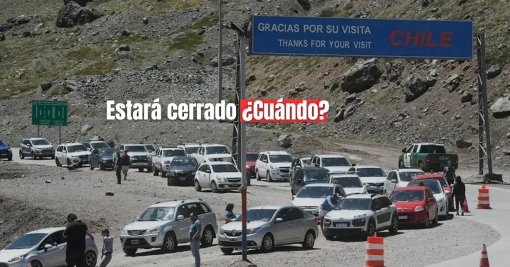 El Paso a Chile permanecerá cerrado por dos horas