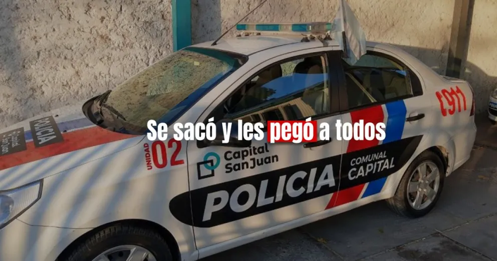 Un hombre le pegó a una mujer y agredió a policías 
