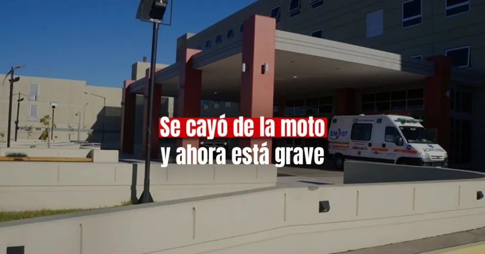 Cayó de su moto, sufrió serias heridas y terminó en grave estado