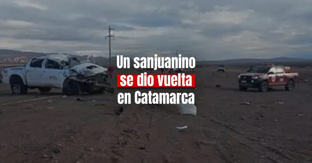 Un sanjuanino protagonizó un impactante vuelco en Catamarca