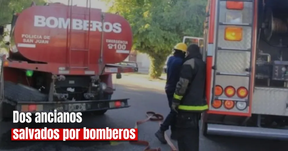 Dos personas fueron rescatadas de un incendio en Rawson