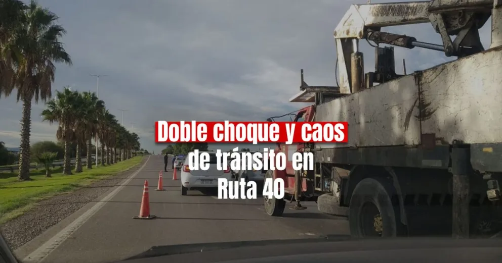 Dos siniestros viales causaron un caos de tránsito en Ruta 40