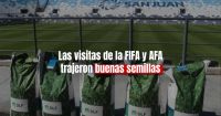 Entregaron semillas a los clubes sanjuaninos que fueron visitados por AFA y FIFA