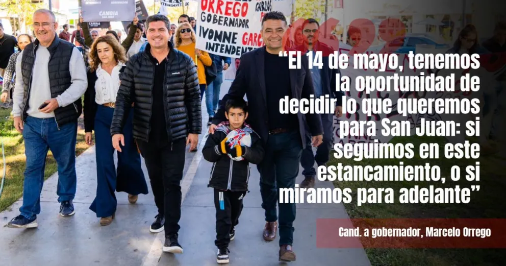 El candidato a gobernador Marcelo Orrego visitó Jáchal e Iglesia 