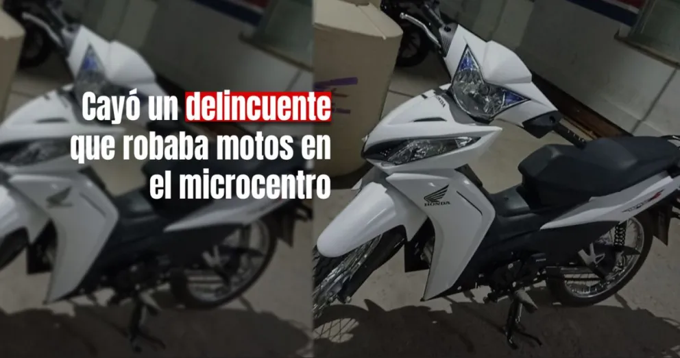 Robaba motos en el centro y fue detenido