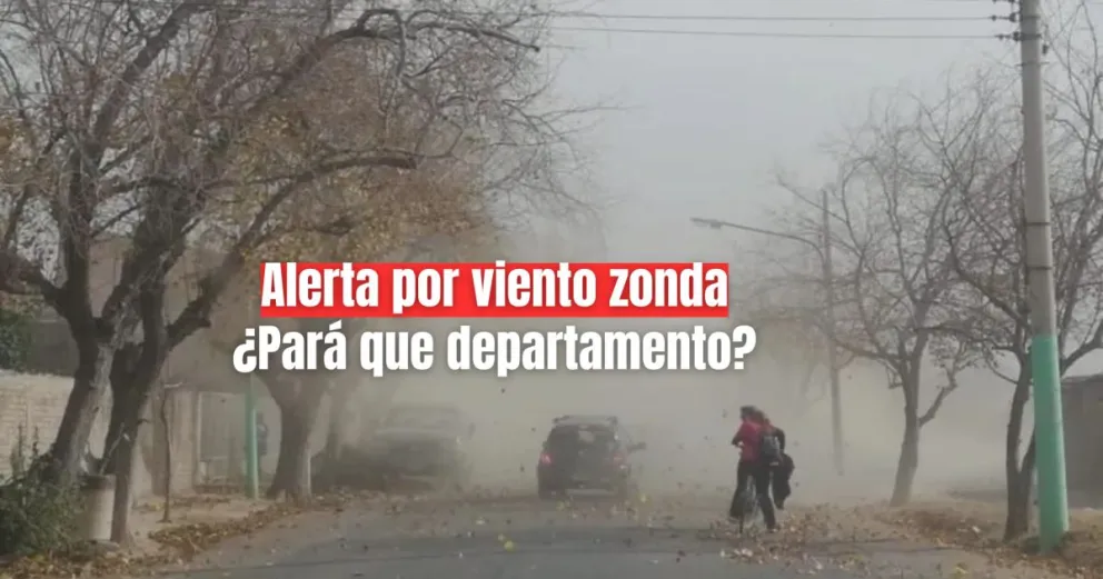 El servicio meteorológico alertó la llegada de viento zonda en un departamento de San Juan