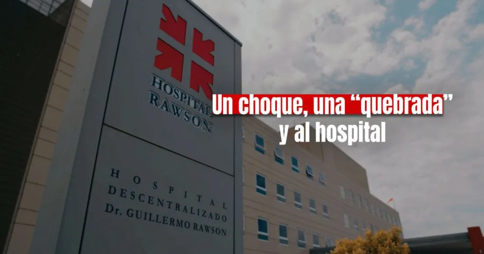 Iban en moto, chocaron con un auto y terminaron en el hospital