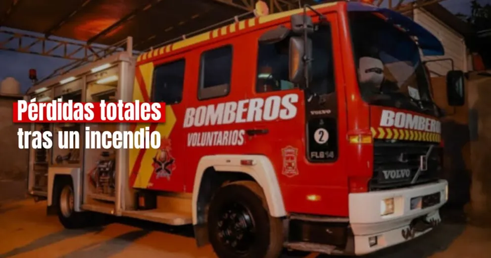 Se incendió un departamento en la planta alta de un taller mecánico 