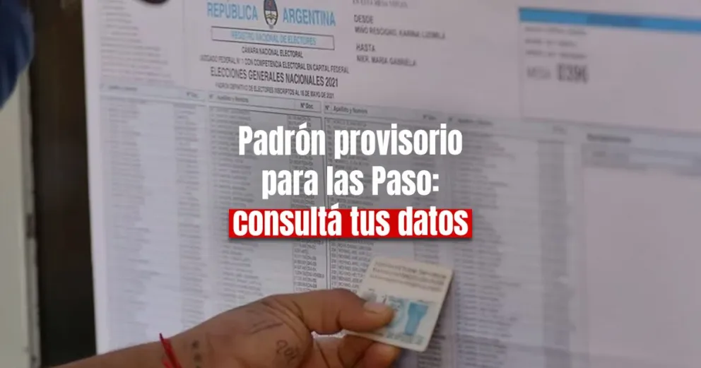 Elecciones 2023: ya se puede consultar el padrón provisorio para las Paso del 13 de agosto