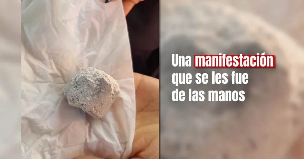 Una emprendedora fue herida con una pirotecnia en la manifestación de residentes autoconvocados 
