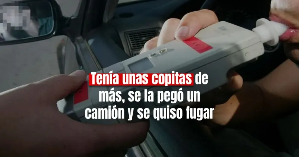 Chocó a un camión, se dio a la fuga y lo atraparon: estaba ebrio