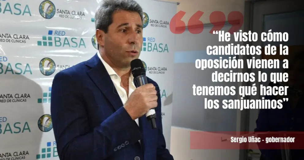 Uñac habló de las figuras nacionales qué opinan sobre San Juan