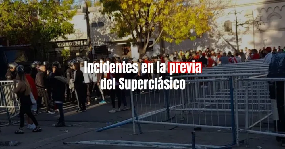 Se registraron disturbios antes del inicio del Superclásico