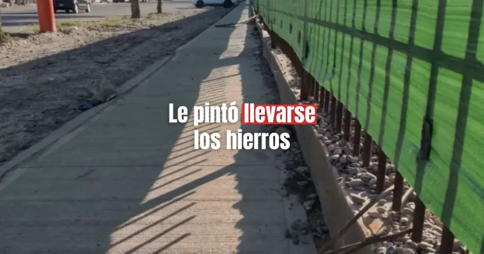 Policías detuvieron a un ladrón que robó hierros de una obra 