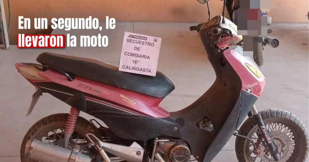 Un menor fue detenido por robar una moto 