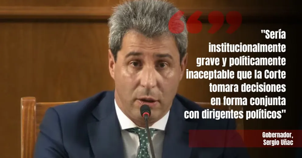 Uñac se mostró disconforme con el fallo de la Corte Suprema y pidió a los sanjuaninos ir a votar el domingo