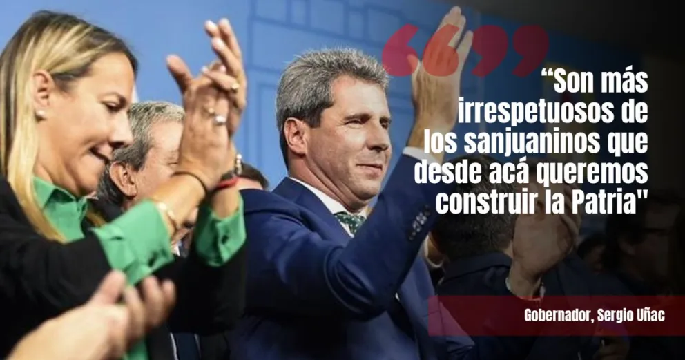 Sergio Uñac: "Yo no me arrodillo ante nadie, que me saquen de la candidatura si quieren”