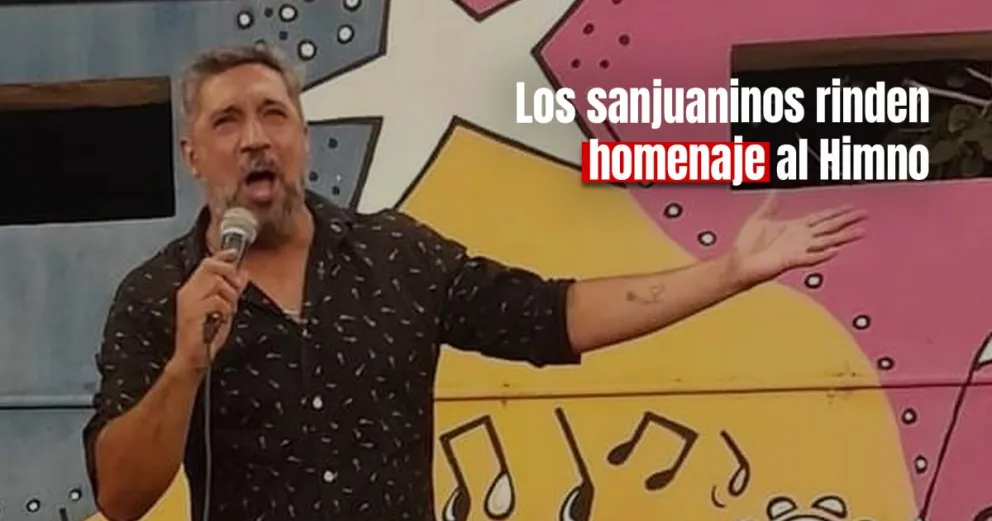 Por el Día del Himno Nacional, un cantante sanjuanino subió un video homenaje 