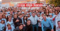 Orrego caminó por Rawson en el final de campaña pidiendo que no dejen de ir a votar