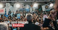 Uñac participó del cierre de campaña en Rivadavia y reiteró el pedido de ir a votar el domingo