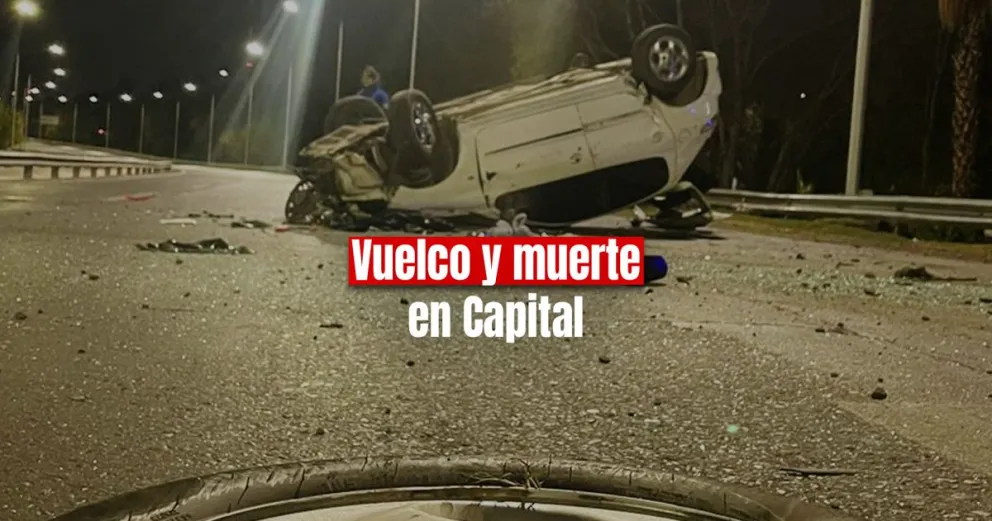 Perdió el control, volcó y murió en Avenida de Circunvalación 