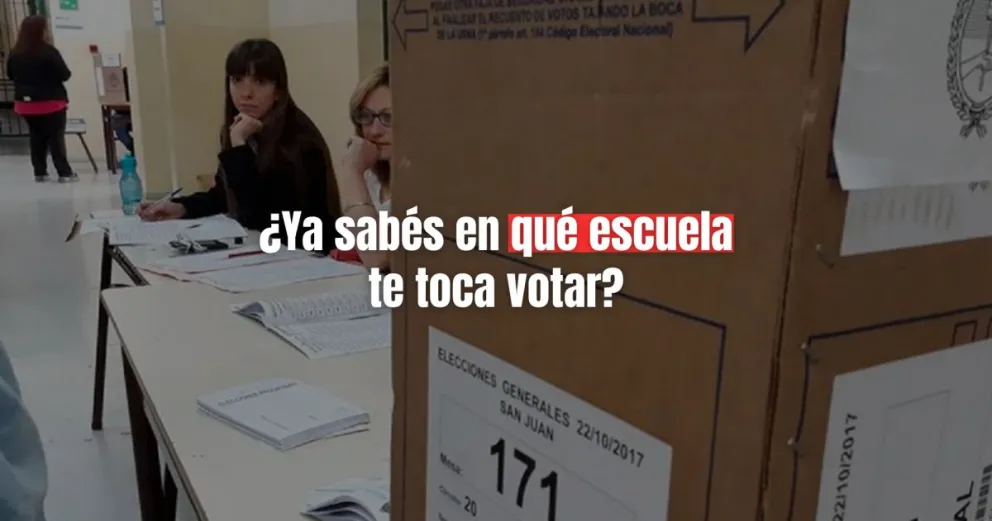 Si aun no sabés en qué escuela votás, consultá el padrón electoral