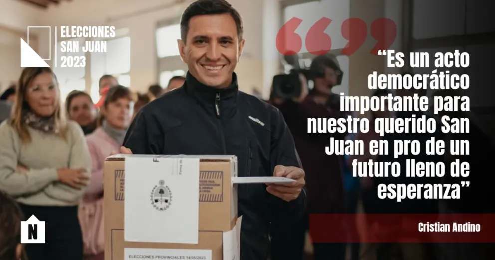  Cristian Andino emitió su voto en la escuela Juan Larrea y reforzó la necesidad de asistir a las urnas