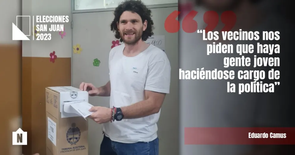 Eduardo Camus votó en Rawson y pidió a los vecinos tener fe y esperanza en el departamento