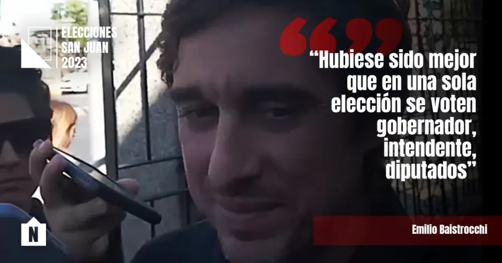 Acompañado de su esposa y con muchas expectativas, votó Emilio Baistrocchi 