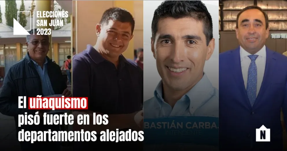 Los candidatos de Uñac se aseguraron victorias en los departamentos alejados