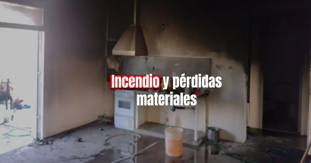 Por un corto circuito, una casa quedó bajo las llamas 