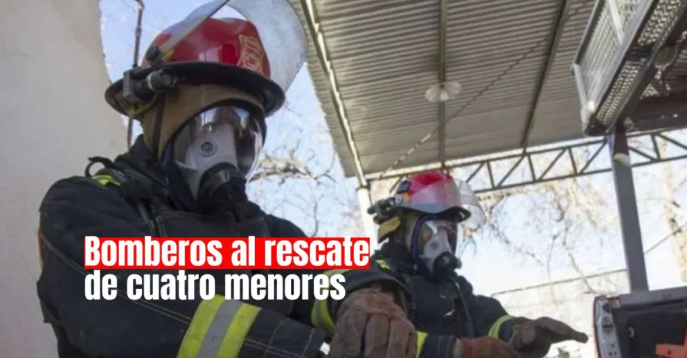 Bomberos rescataron a tres menores en Capital intoxicados